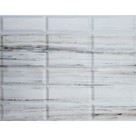 OKŁADZINA ścienna 3D Kuchnia PŁYTKI PCV OS 28 BIAŁE KAFLE+ DREWNO