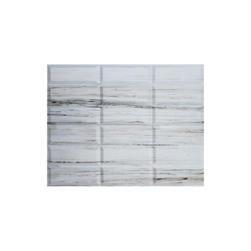 OKŁADZINA ścienna 3D Kuchnia PŁYTKI PCV OS 28 BIAŁE KAFLE+ DREWNO