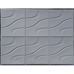 OKŁADZINA ścienna 3D Kuchnia PŁYTKI PCV OS 33 SZARE FALE