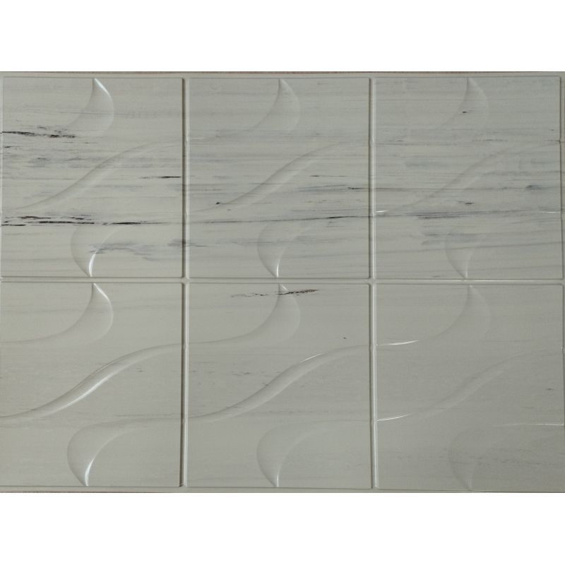 OKŁADZINA ścienna 3D Kuchnia PŁYTKI PCV OS 33 BEŻOWA FALA+ DREWNO