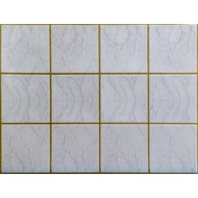 OKŁADZINA ścienna 3D Kuchnia CEGŁA PCV OS17 BIAŁY+ ZŁOTA FUGA