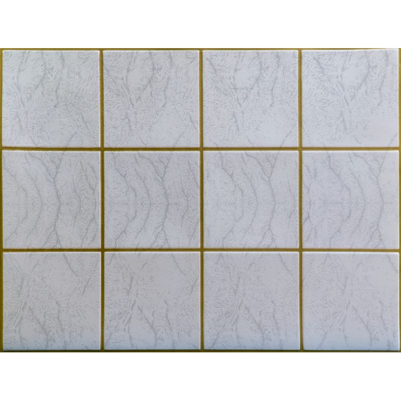 OKŁADZINA ścienna 3D Kuchnia CEGŁA PCV OS17 BIAŁY+ ZŁOTA FUGA