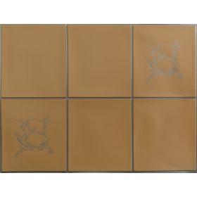 OKŁADZINA ścienna 3D Kuchnia CEGŁA PCV OS22 KREMOWY+ SREBRNA FUGA