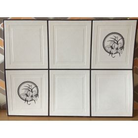 OKŁADZINA ścienna 3D Kuchnia CEGŁA PCV OS14 BIAŁA+ BRĄZOWA FUGA