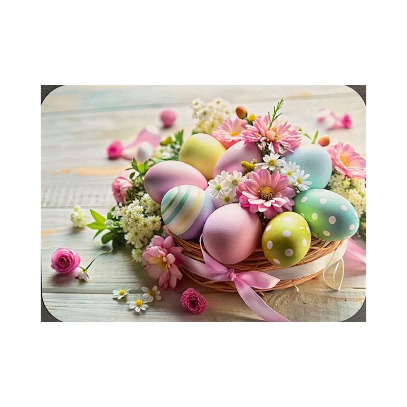 PODKŁADKA MATA NA STÓŁ WIELKANOCNA PASTELOWA PISANKI JAJKA