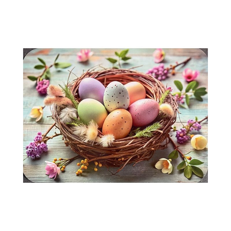 PODKŁADKA MATA NA STÓŁ WIELKANOCNA PASTELOWA PISANKI JAJKA