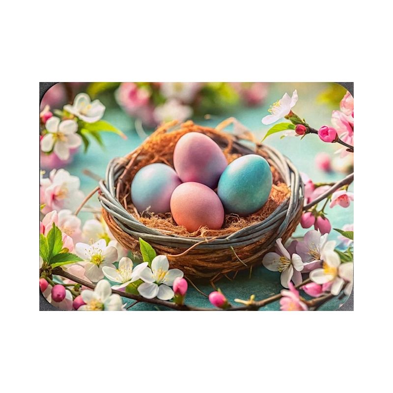 PODKŁADKA MATA NA STÓŁ WIELKANOCNA PASTELOWA PISANKI JAJKA