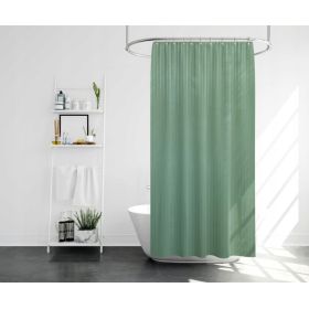 GRUBA ZASŁONA PRYSZNICOWA POLIESTROWA 180cm x 180 MIĘTOWA PASKI