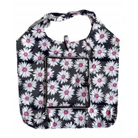 TORBA siatka na zakupy składana, nieprzemakalna shopperka 40x35 kwiaty