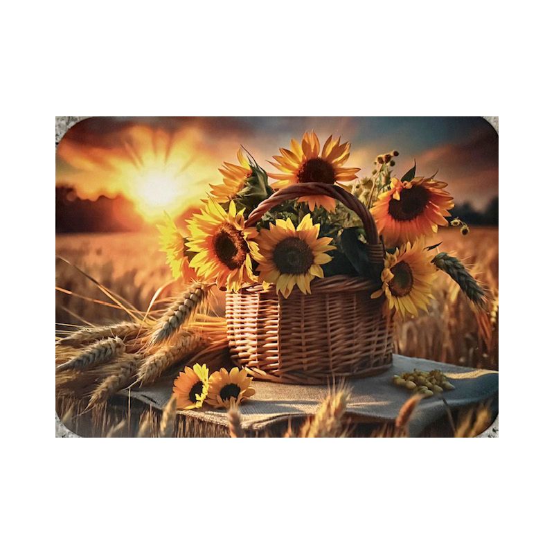 PODKŁADKA NA STÓŁ MATA STOŁOWA POD TALERZ KWIATY SŁONECZNIKI