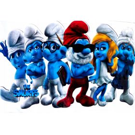 NAKLEJKA DUŻA MAX Dziecięca SMERFY 53x85 cm