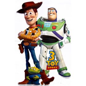 KOMPLET 3 NAKLEJKI Dziecięce TOM SAMOLOT TOY STORY