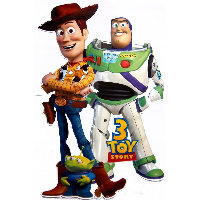 KOMPLET 3 NAKLEJKI Dziecięce TOM SAMOLOT TOY STORY