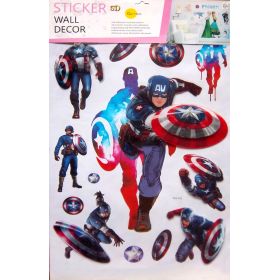 KOMPLET 2 NAKLEJKI Dziecięce 3D AVENGERS MIENIĄCE