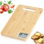 Deska do krojenia i serwowania bambusowa 28x20 cm z uchwytem
