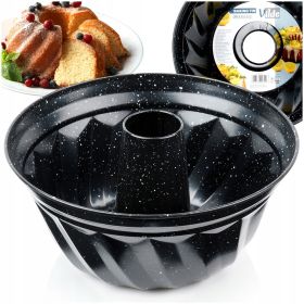 Forma GRANITOWA foremka metalowa do pieczenia babki z kominem ciasto babkę