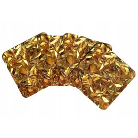 PODSTAWKA POD KUBEK ZŁOTE LISTKI KPL 4 SZTUKI