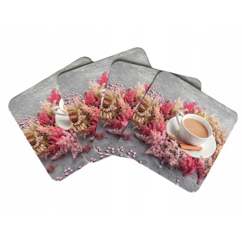 PODSTAWKA POD KUBEK FILIŻANKA KAWY KPL 4 SZTUKI