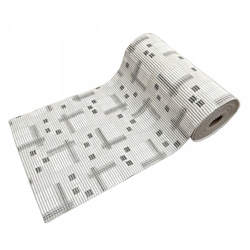 Dywanik Mata Antypoślizgowa łazienka 65x10 cm BIAŁO SZARA KOSTKI DD-1399B