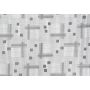 Dywanik Mata Antypoślizgowa łazienka 65x10 cm BIAŁO SZARA KOSTKI DD-1399B
