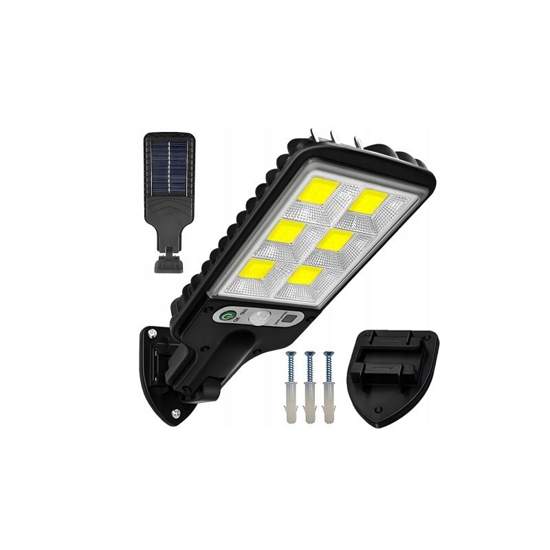 Uliczna lampa solarna 120 LED COB z czujnikiem ruchu i zmierzchu