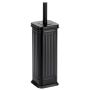 Szczotka do toalety silikonowa ze stojakiem metalowym czarna WC 36,5 cm