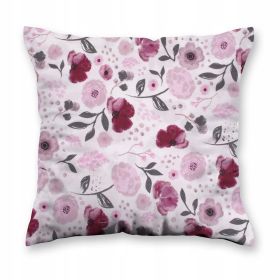 Poszewka na Poduszkę BAWEŁNA 40x40 Jasiek różowe kwiaty DEKORACYJNA