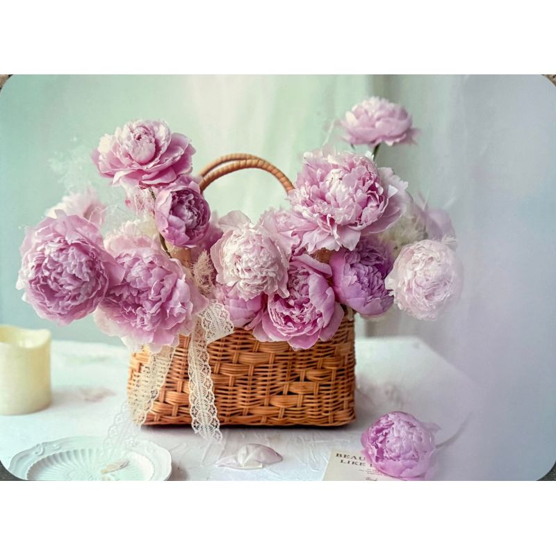 PODKŁADKA MATA NA STÓŁ LAMINOWANA KWIATY W WAZONIE