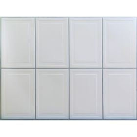 OKŁADZINA ścienna 3D Kuchnia CEGŁA PCV OS09 BIAŁA+ SREBNA FUGA