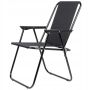 Krzesło turystyczne wędkarskie składane czarne na plażę balkon ryby 120kg