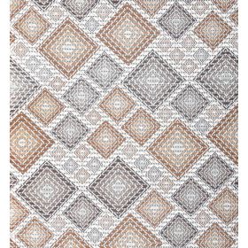 Dywanik Mata Antypoślizgowa łazienka 65x10 cm BRĄZ BEŻ KREM ROMBY DD-1375B