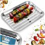 Blacha do grillowania stalowa perforowana 34,5x24 cm tacka na grilla