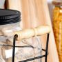 Słój do napojów z kranikiem i stojakiem czarnym 4,2 l dzbanek do lemoniady