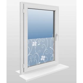 Folia na szyby Okleina statyczna SF09 Mleczna kwiaty 45x150cm ochrona UV