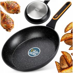 PATELNIA Terruna 28 cm granitowa NIENAGRZEWAJĄCA RĄCZKA gaz indukcja