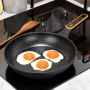 PATELNIA Terruna 28 cm granitowa NIENAGRZEWAJĄCA RĄCZKA gaz indukcja