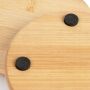 Podstawki pod kubek bambusowe 9,5 cm komplet 4 szt. antypoślizgowe