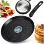 Patelnia do naleśników płaska Vilde Simple Home 24 cm granitowa powłoka