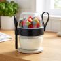 Pojemnik kubek na jogurt z łyżeczką widelcem lunchbox 600 ml
