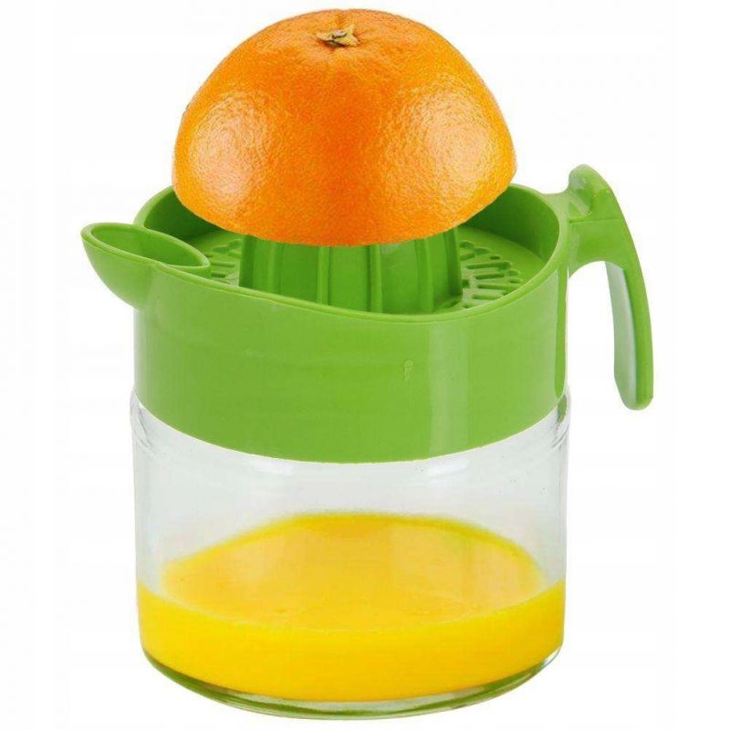Szklana wyciskarka do soku z cytrusów z pojemnikiem (300 ml) - zielona