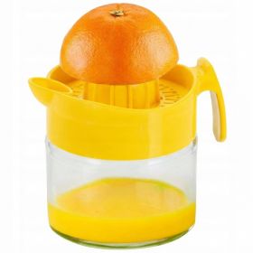 Szklana wyciskarka do soku z cytrusów z pojemnikiem (300 ml) - żółta