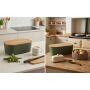 Zielony chlebak plastikowy z bambusową pokrywką Excellent Houseware