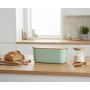 Miętowy chlebak plastikowy z bambusową pokrywką Excellent Houseware