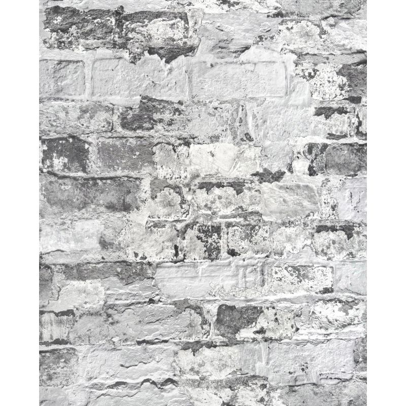 TAPETA A 186602 winylowa na flizelinie SZARA CEGŁA MUR Zmywalna