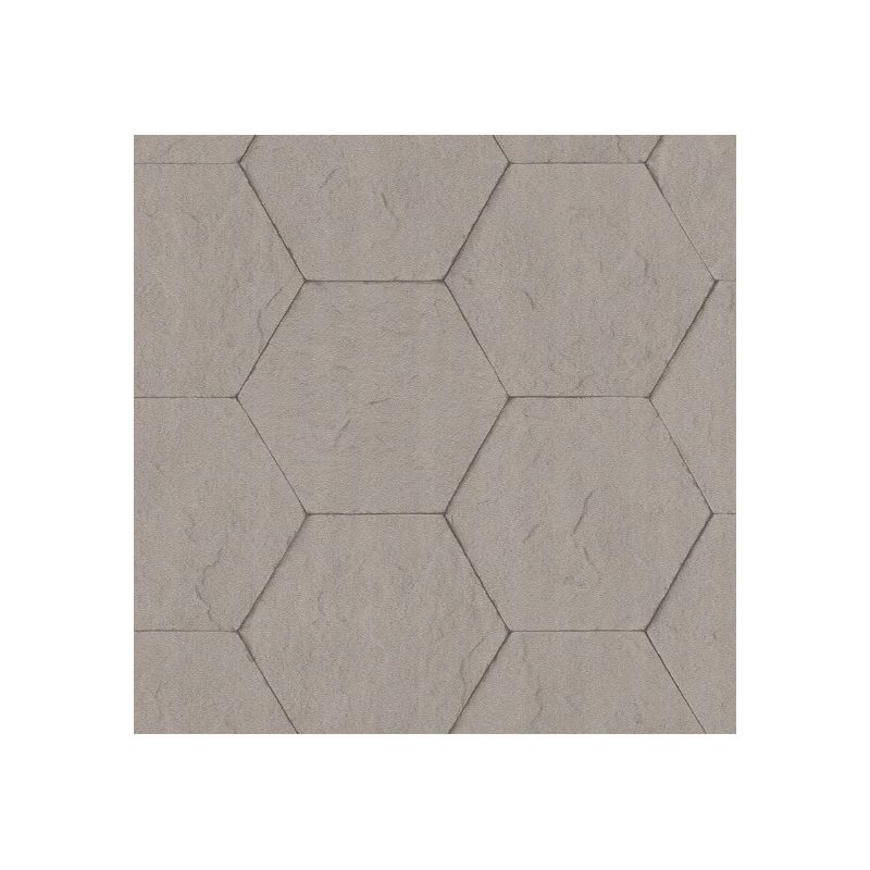 Tapeta RASCH 427134 HEKSAGONY Plastry Miodu BEŻ SZARA Geometryczna Fliz