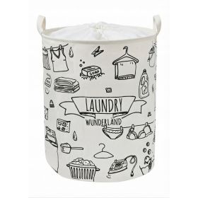 Kosz na Pranie Składany Płócienny Wodoodporny Duży 70L 42x52 cm Laundry 1