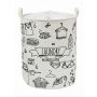 Kosz na Pranie Składany Płócienny Wodoodporny Duży 70L 42x52 cm Laundry 1