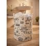 Kosz na Pranie Składany Płócienny Wodoodporny Duży 70L 42x52 cm Laundry 1