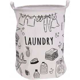 Kosz na Pranie Składany Płócienny Wodoodporny Duży 70L 42x52 cm Laundry 3