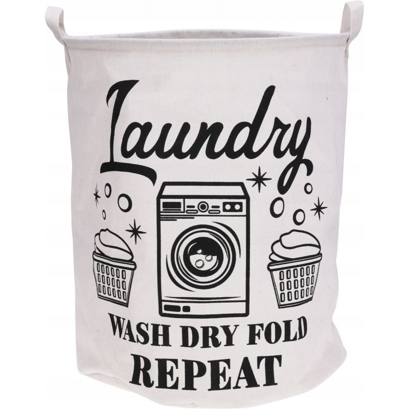 Kosz na Pranie Składany Płócienny Wodoodporny Duży 70L 42x52 cm Laundry 2